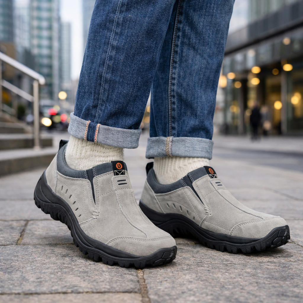 Zapato de Cuero Cedro Gris London Adixt – Komo2
