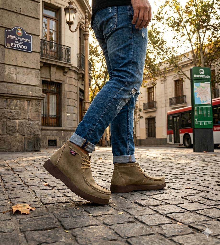 Botin de Cuero Campos Tostado London Adixt – Komo2