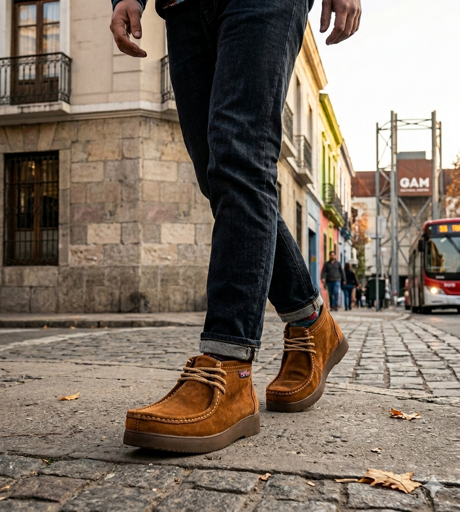 Botin de Cuero Campos Caramelo London Adixt – Komo2