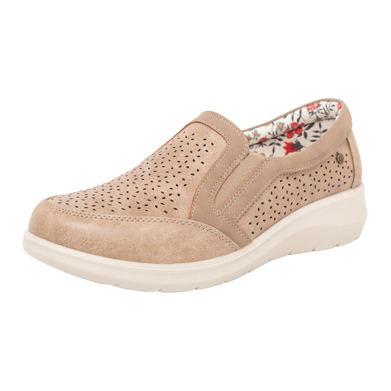 Mocasín Casual Confort con Elástico Nani Tostado Passer