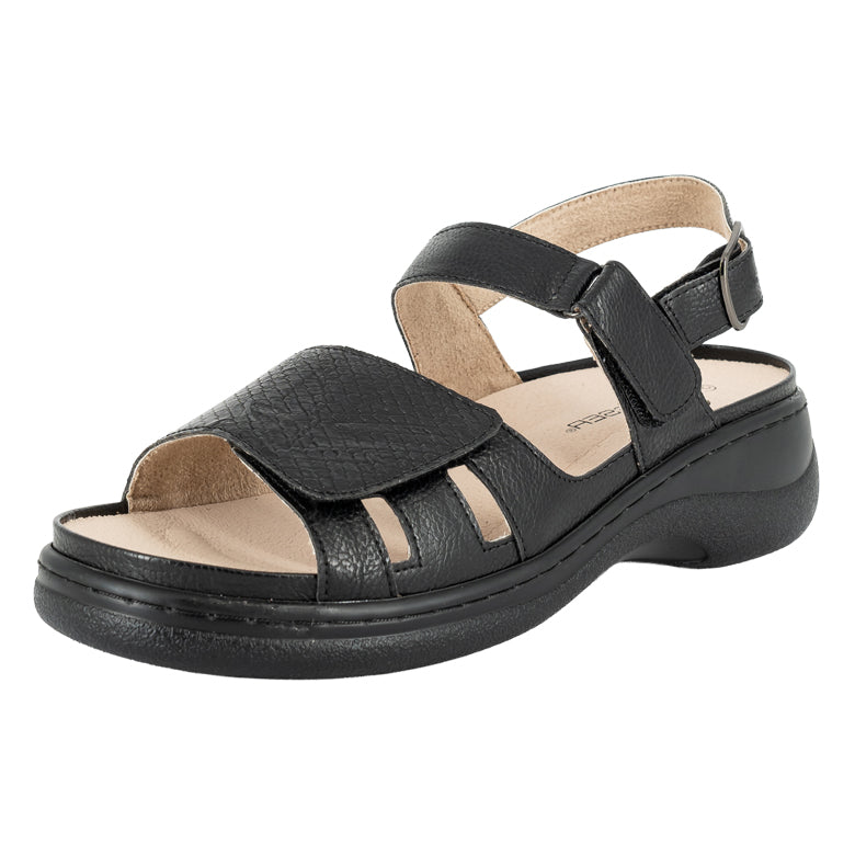 Sandalia Confort Ajustable Demir Negro Passer