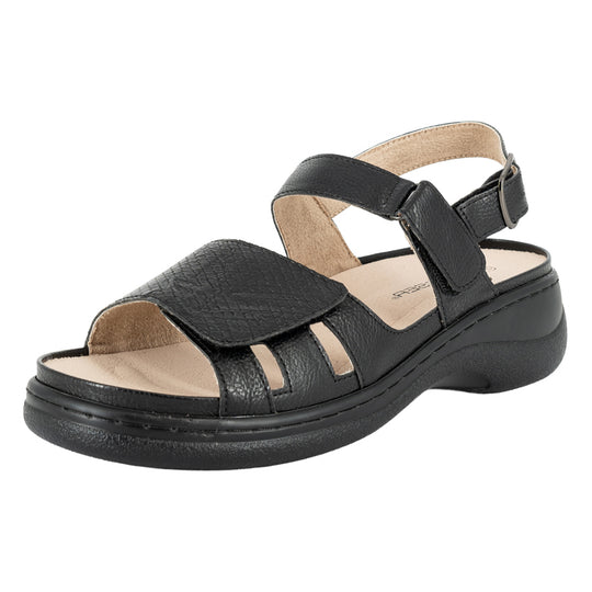 Sandalia Confort Ajustable Demir Negro Passer