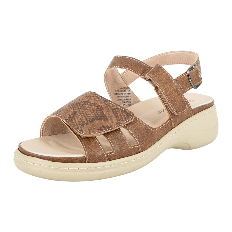 Sandalia Confort Ajustable Demir Caramelo Passer