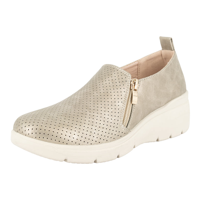 Zapatilla Confort Casual Fayet Dorado Passer