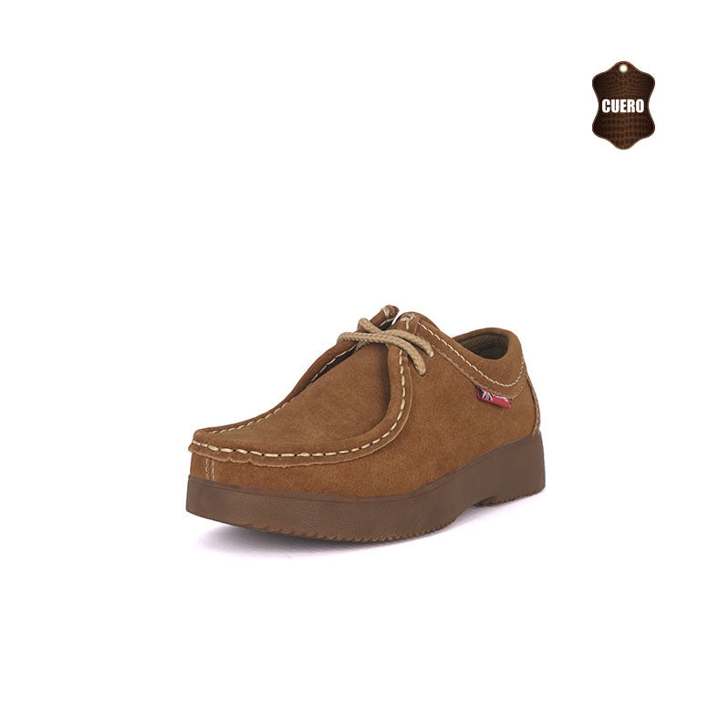 Zapato de Cuero Niño Buxus Tostado Bamboo