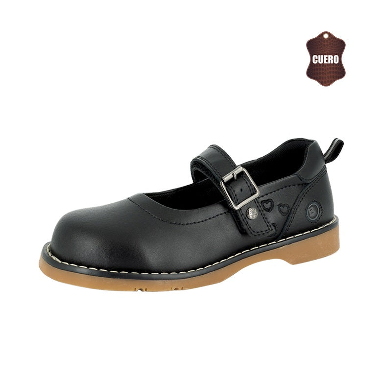 Zapato Escolar de Cuero Britton Negro Bamboo