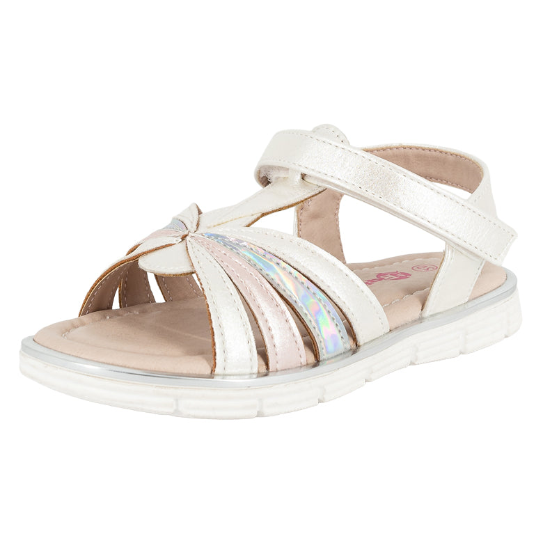 Sandalia con Velcro Jaqui Blanco Bamboo