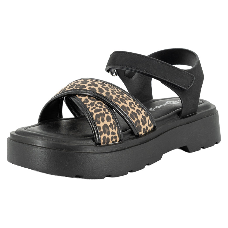 Sandalia con Velcro Serena Animal Print Bamboo