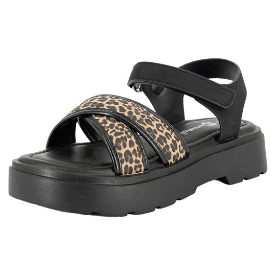 Sandalia con Velcro Serena Animal Print Bamboo
