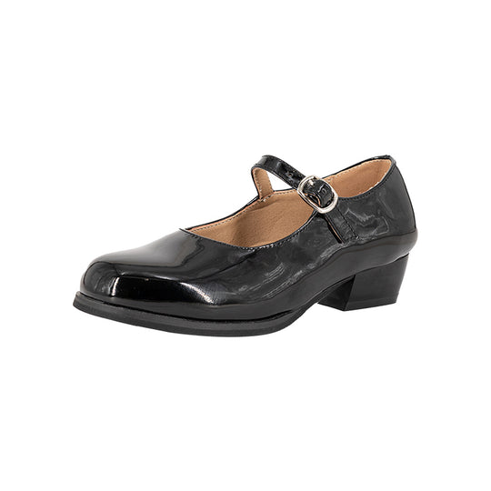 Zapato Infantil Cueca Negro Charol Alquimia