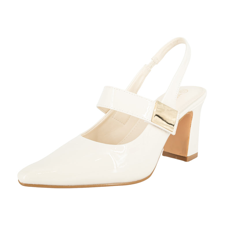 Zapato Glam Hueso Charol Alquimia