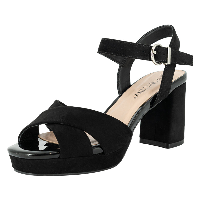 Sandalia de Vestir Lisa Negro Alquimia