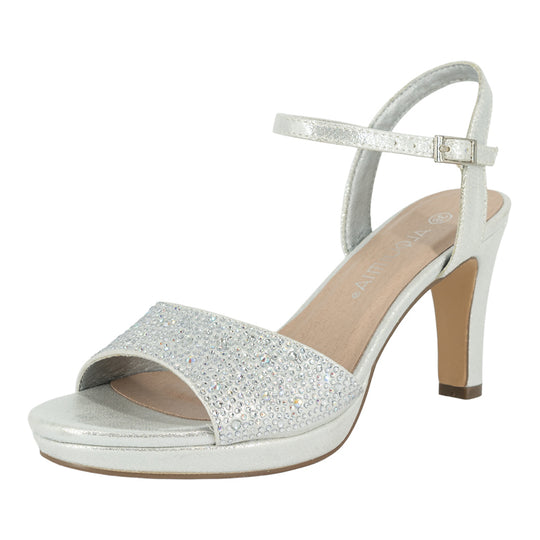 Sandalia de Vestir Aris Plateado Alquimia