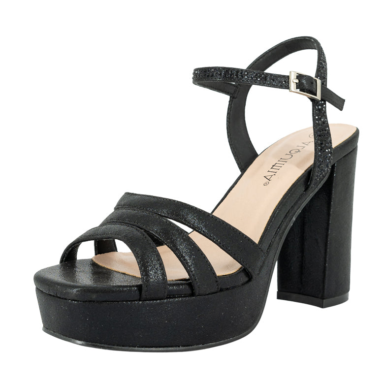 Sandalia Plataforma Isla Negro Alquimia