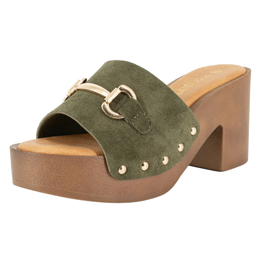 Sandalia Plataforma Rock Verde Alquimia