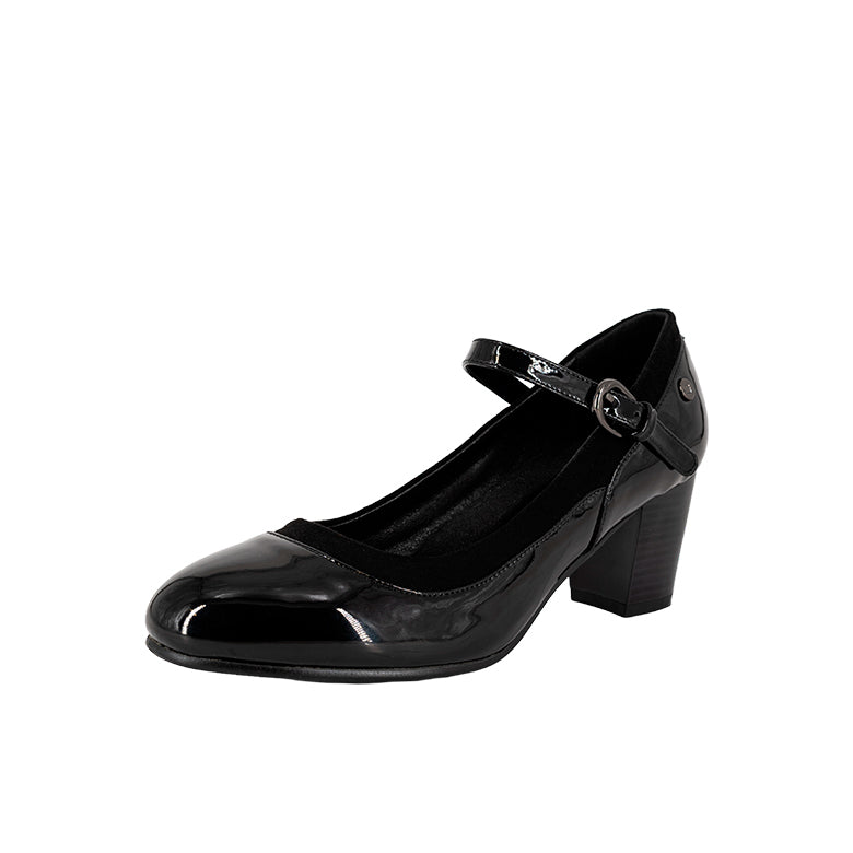 Zapato Cueca Formal Alba Negro Charol Alquimia