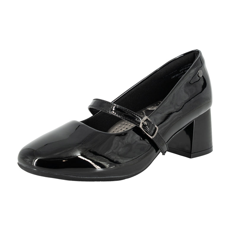 Zapato Tacón Bloque Lia Negro Alquimia