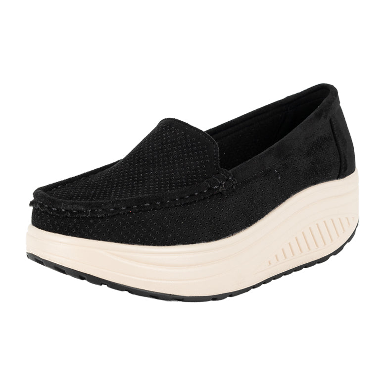 Mocasín Plataforma Slip-On Diane Negro Alquimia