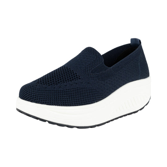 Mocasín Plataforma Slip-On Beth Azul Alquimia