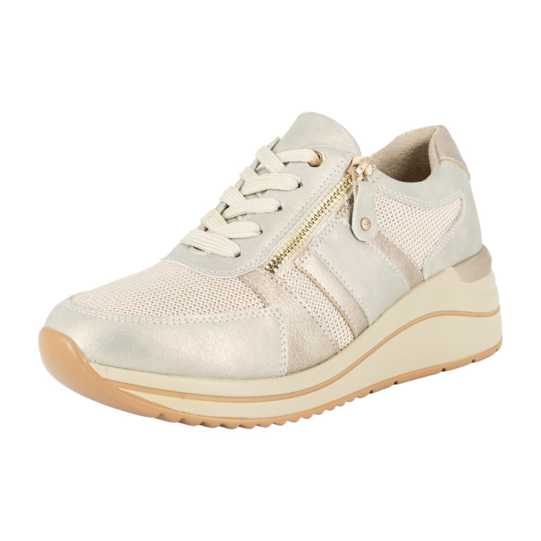 Zapatilla Urbana con Cuña Cole Champagne Alquimia