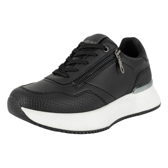 Zapatilla Urbana con Taco Chino Deportivo Kat Negro Alquimia