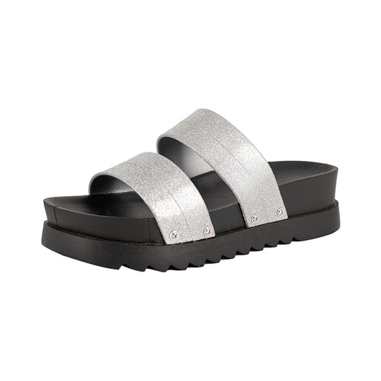 Sandalia Tulipán Plateado Alquimia