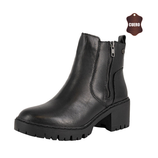 Botin de Cuero Gaby Negro Alquimia