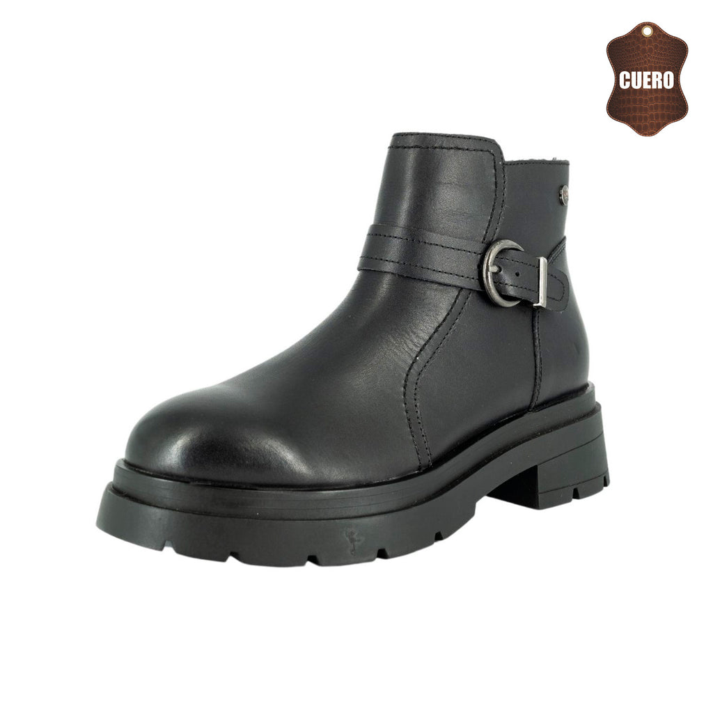 Botin de Cuero Rosie Negro Alquimia