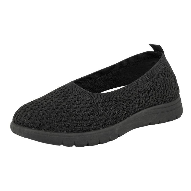 Zapatilla Ballerina Deportiva Seri Full Negro Alquimia