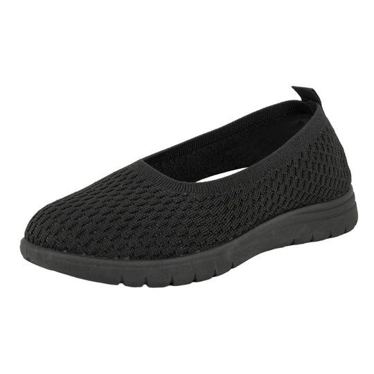 Zapatilla Ballerina Deportiva Seri Full Negro Alquimia