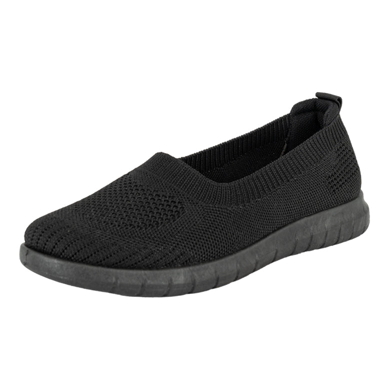 Zapatilla Ballerina Deportiva Kate Full Negro Alquimia