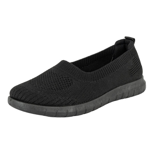 Zapatilla Ballerina Deportiva Kate Full Negro Alquimia