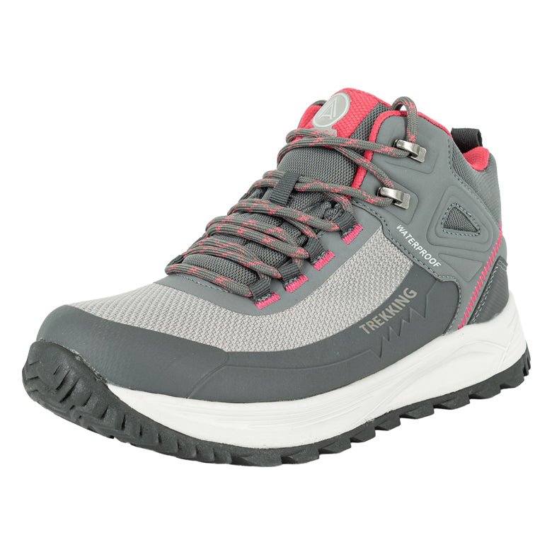 Botin Outdoor Waterproof Rosal Gris Alquimia