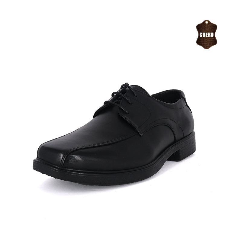 Zapato de Cuero Alcor Negro London Adixt