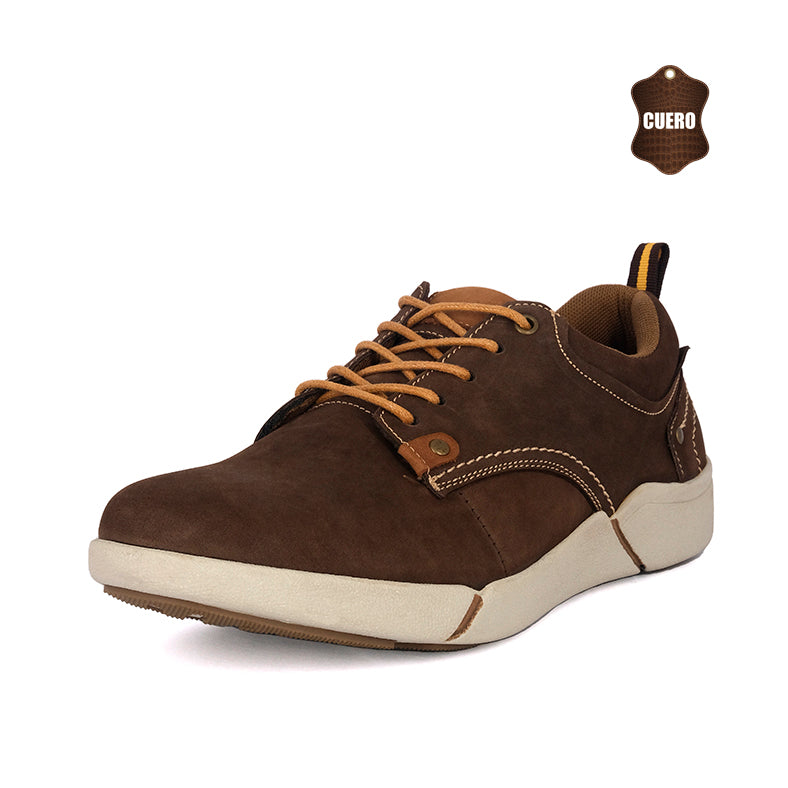 Zapatilla de Cuero Visol Café London Adixt