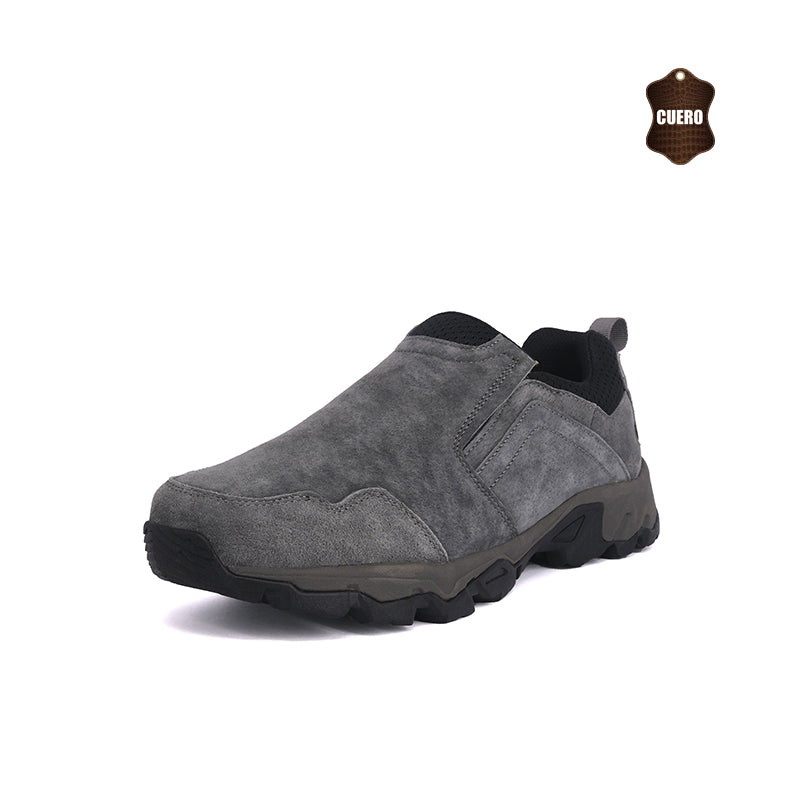 Mocasin de Cuero Tethys Gris London Adixt