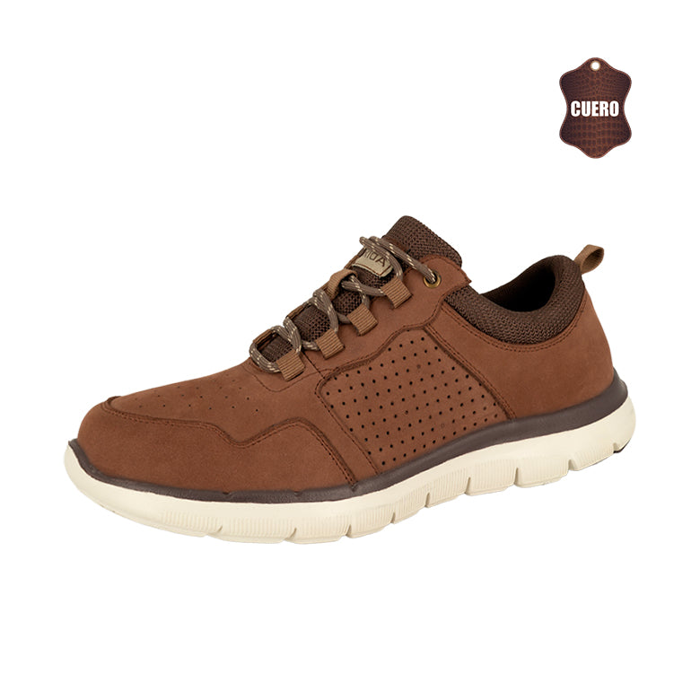 Zapato de Cuero Casual Munia Café London Adixt